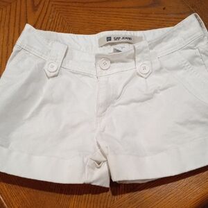 GAP White Jean Shorts Nautical-Inspired Design